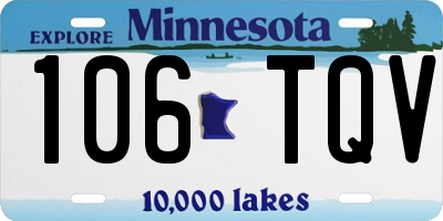 MN license plate 106TQV