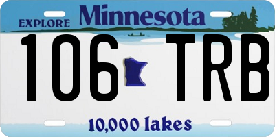MN license plate 106TRB