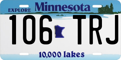 MN license plate 106TRJ