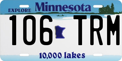 MN license plate 106TRM