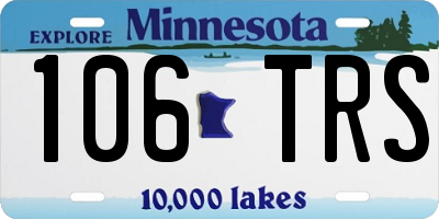 MN license plate 106TRS