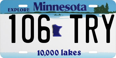 MN license plate 106TRY