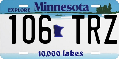 MN license plate 106TRZ