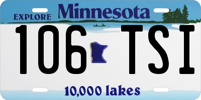 MN license plate 106TSI