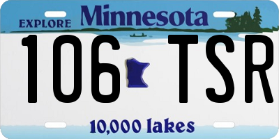 MN license plate 106TSR