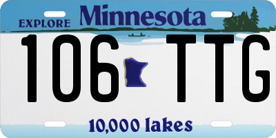 MN license plate 106TTG