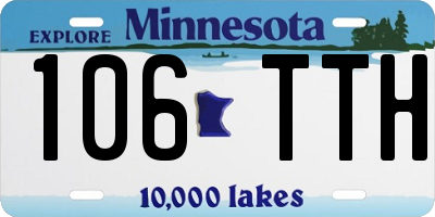MN license plate 106TTH