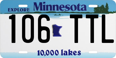 MN license plate 106TTL