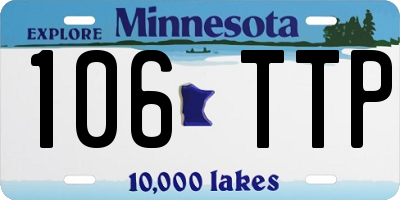 MN license plate 106TTP