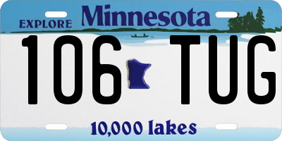 MN license plate 106TUG