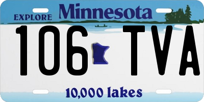 MN license plate 106TVA