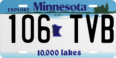 MN license plate 106TVB