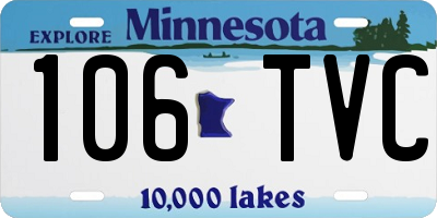 MN license plate 106TVC