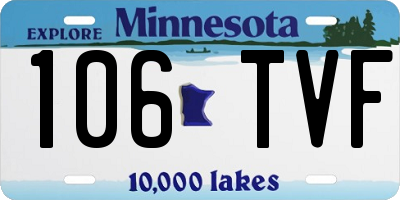 MN license plate 106TVF