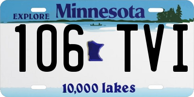 MN license plate 106TVI