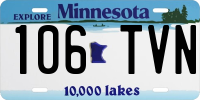 MN license plate 106TVN