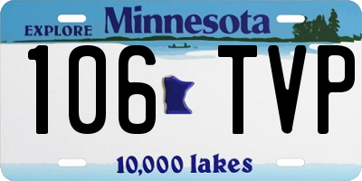 MN license plate 106TVP