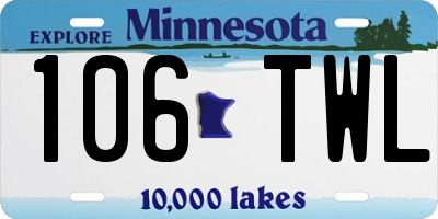 MN license plate 106TWL