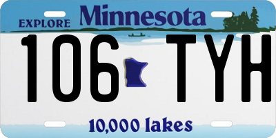 MN license plate 106TYH
