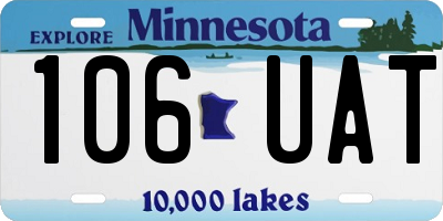 MN license plate 106UAT