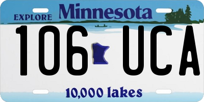 MN license plate 106UCA