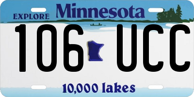 MN license plate 106UCC