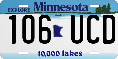 MN license plate 106UCD