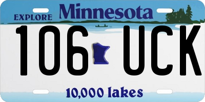 MN license plate 106UCK