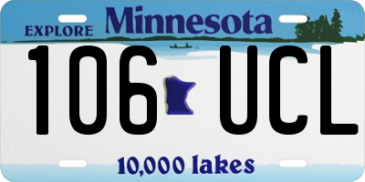 MN license plate 106UCL