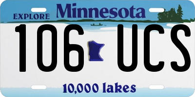 MN license plate 106UCS