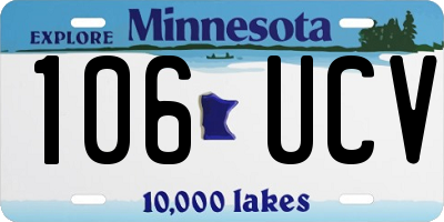 MN license plate 106UCV