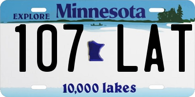 MN license plate 107LAT