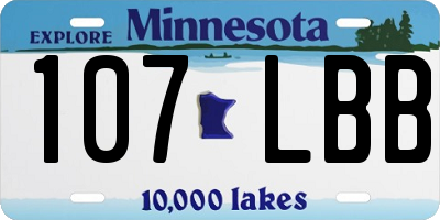 MN license plate 107LBB