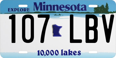 MN license plate 107LBV