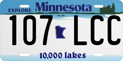 MN license plate 107LCC