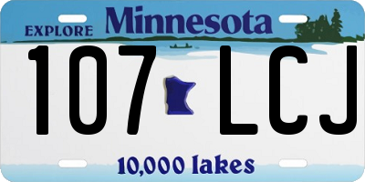 MN license plate 107LCJ