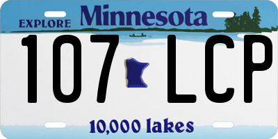 MN license plate 107LCP