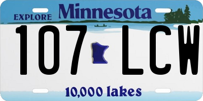 MN license plate 107LCW