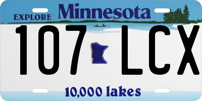 MN license plate 107LCX
