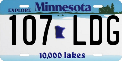 MN license plate 107LDG