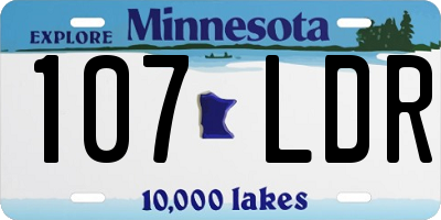MN license plate 107LDR