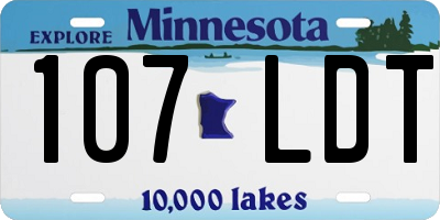 MN license plate 107LDT