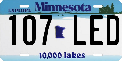 MN license plate 107LED