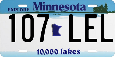 MN license plate 107LEL