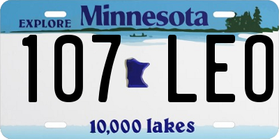 MN license plate 107LEO