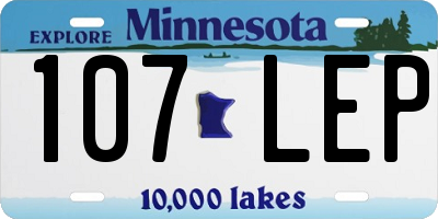 MN license plate 107LEP
