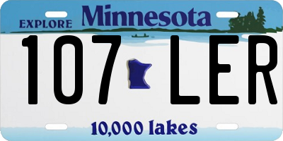 MN license plate 107LER