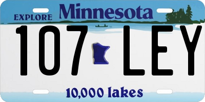 MN license plate 107LEY
