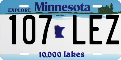 MN license plate 107LEZ