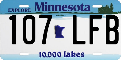 MN license plate 107LFB